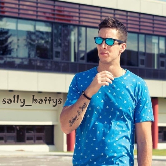 RayBan (Store Display) Wayfarer Blue Mirror RB2140 - Picture 15 of 17